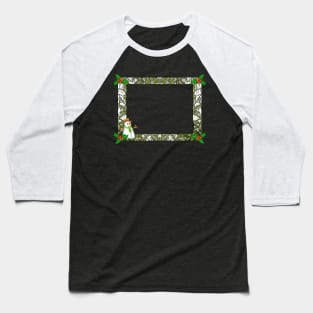 Christmas Snowman Frame Baseball T-Shirt